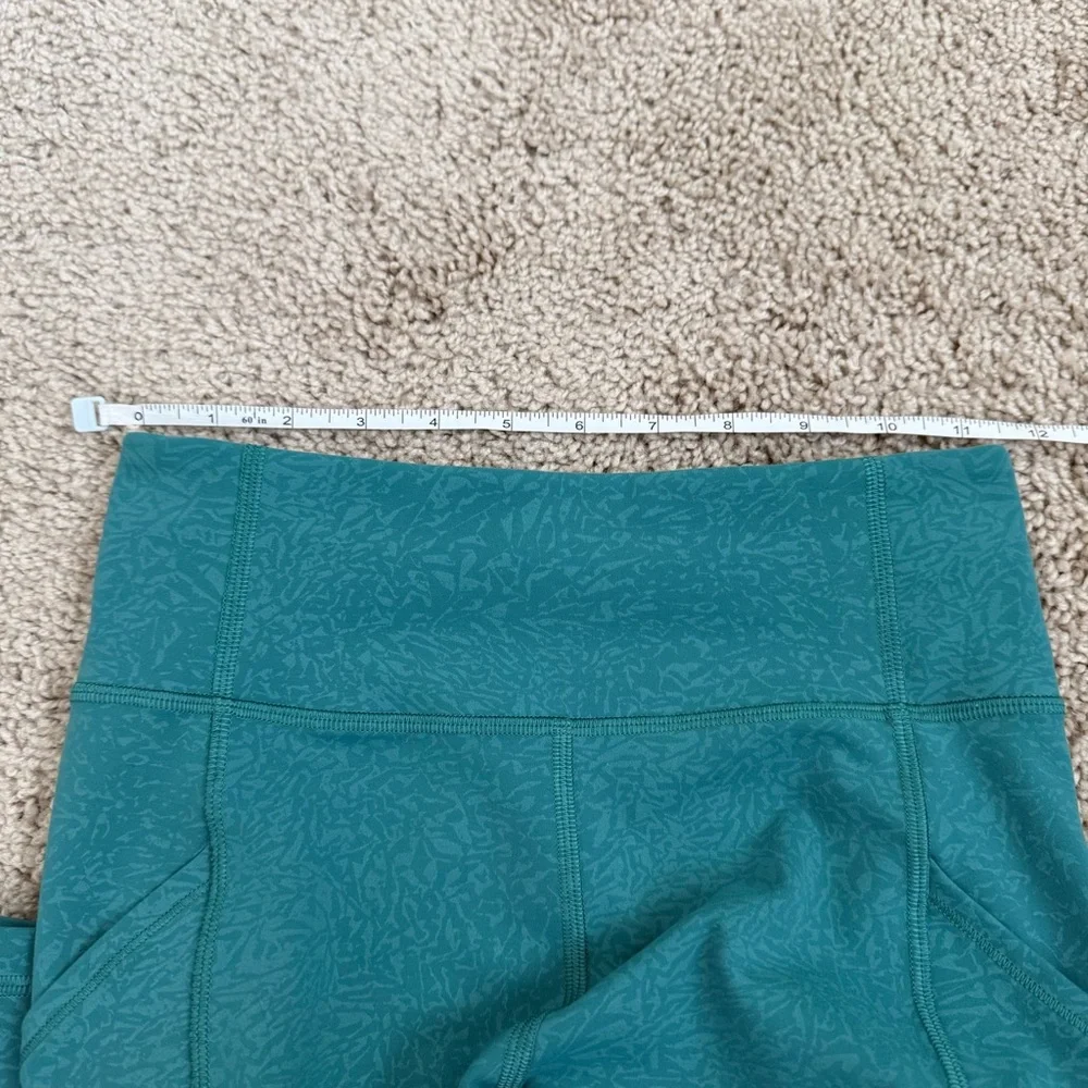 Lululemon Invigorate High Rise Tight 25” Crunch Teal‎ Lagoon Size 4